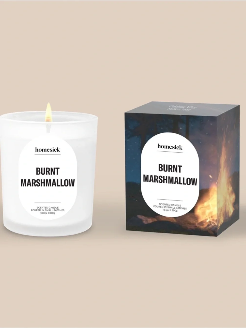 homesick BURNT MARSHMALLOW SCENTED CANDLE NWT - Picture 1 of 2
